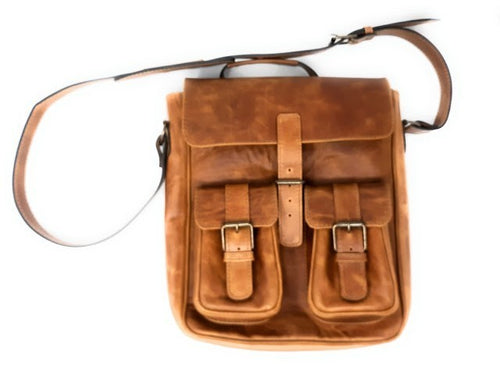 Handmade Leather Vertical Briefcase